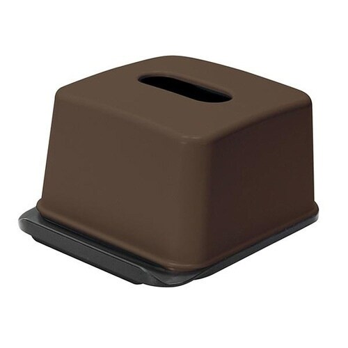 ティッシュケース ブラウン