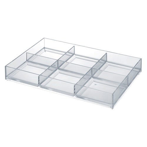 小物ケース クリア L 6分割 卓上収納 小物入れ