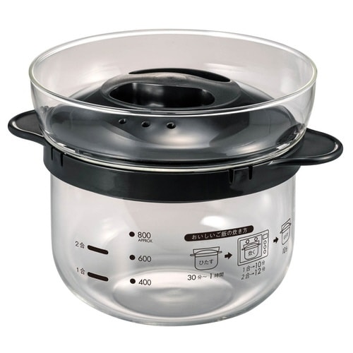 ハリオ 電子レンジ用炊飯器 1から2合