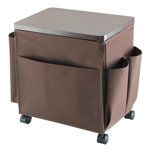 サイドテーブル 幅35cm 収納 ワゴン ブラウン