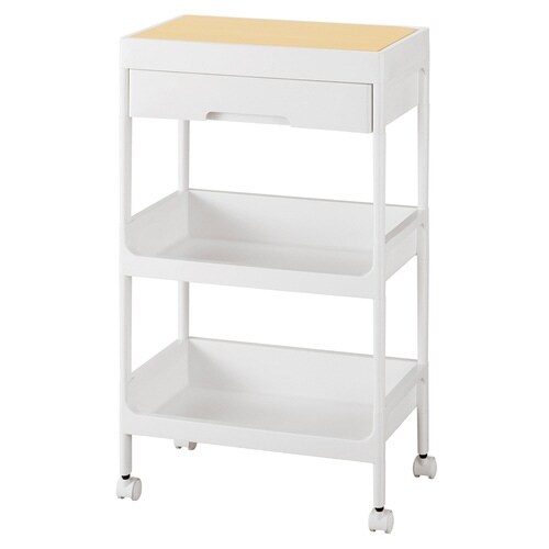 キッチンワゴン 3段 木天板 サージュワゴン