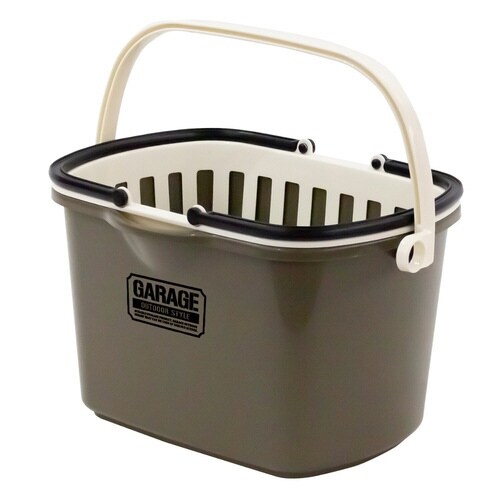バスケット カーゴバケツ 収納 洗える オリーブ