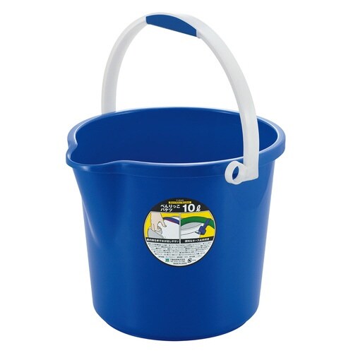 掃除バケツ ホース止め付き ブルー
