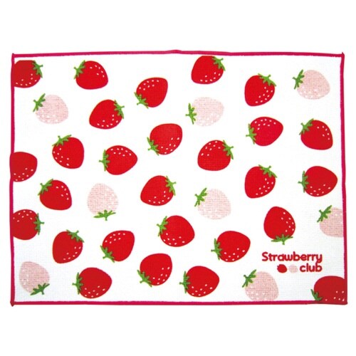 水切りマット しっかり吸水みずきりマット いちご柄