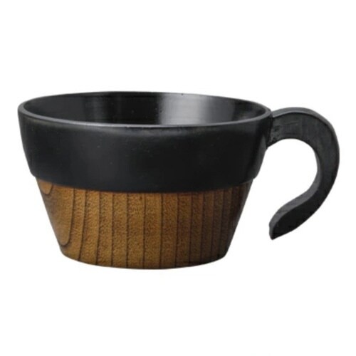 スープカップ 350ml 漆 ツートン 木製 黒