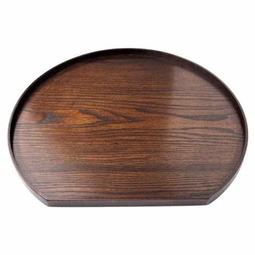 お盆 36cm トレー 半月膳 半月盆 木製 漆