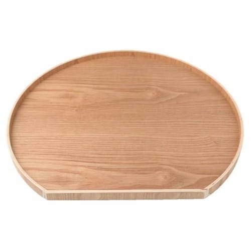 お盆 36cm トレー 半月膳 半月盆 ナチュラル