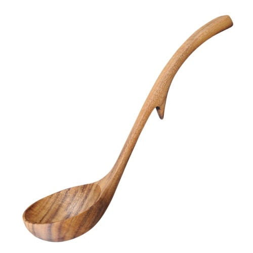 お玉 大 木製 ストッパー付き