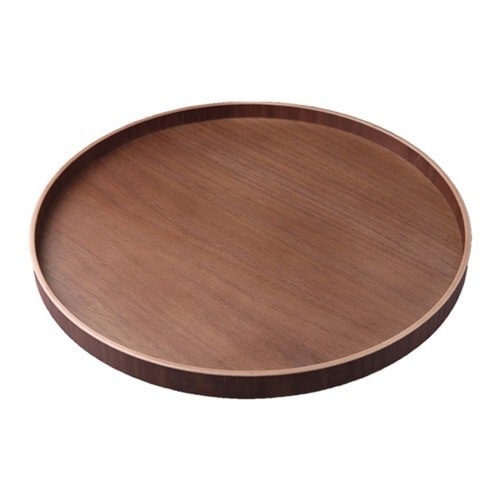 お盆 33cm トレー 丸盆 天然木 お膳 皿