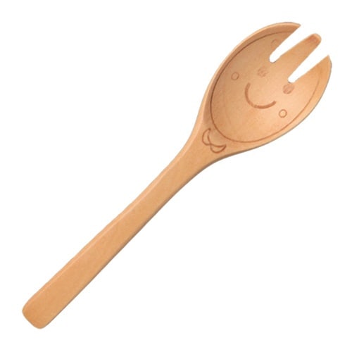 フォーク 12cm 木 キッズフォーク にこちゃん