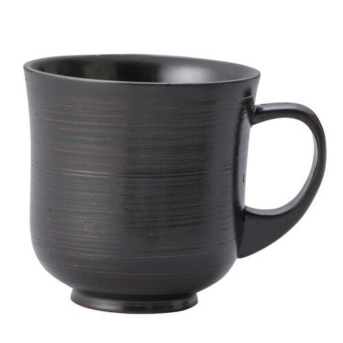 マグカップ 刷毛目 220ml 木製 漆 黒