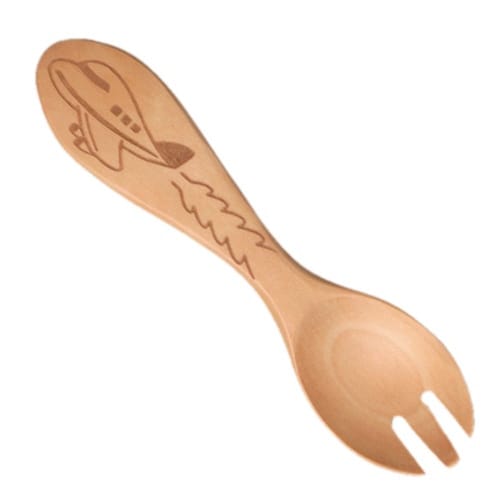 フォーク 12cm 木 キッズフォーク ひこうき