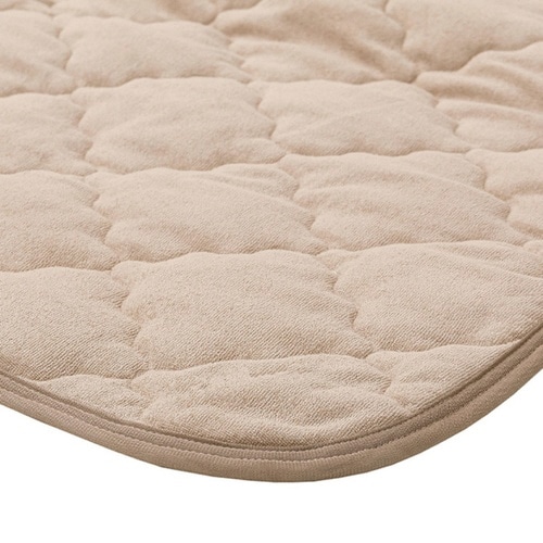 敷きパッド単品 ダブル コットンパイル ベージュ