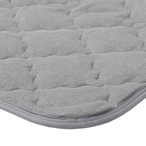 敷きパッド単品 シングル コットンパイル グレー