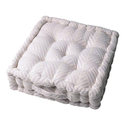 クッション クラック インド綿 ホワイト