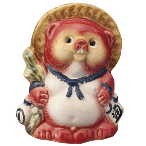 置物 ReTanuki 信楽焼 たぬき レッド