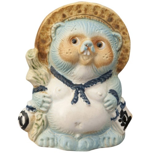 置物 ReTanuki 信楽焼 たぬき ブルー
