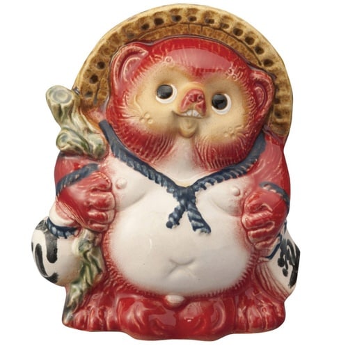 置物 ReTanuki 信楽焼 たぬき レッド