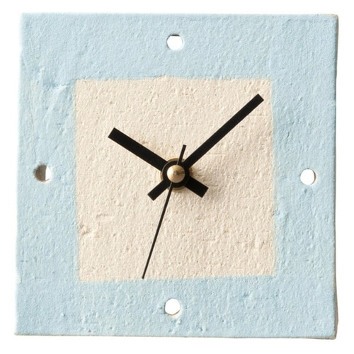 置時計 Clay 信楽焼 ブルー