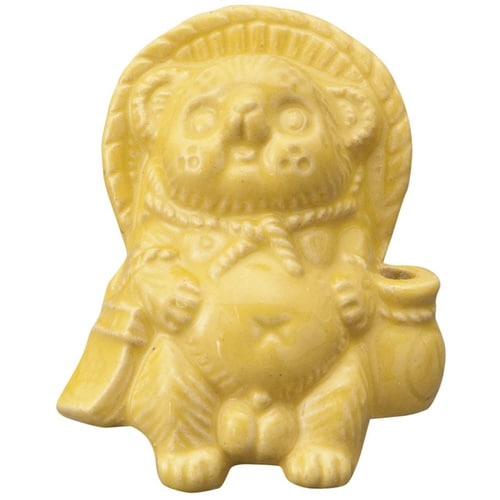 置物 Tanutanu 信楽焼 オスイエロー