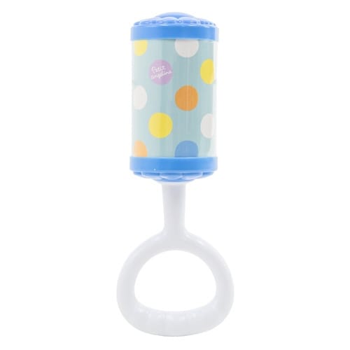 ガラガラ ベビーチャイム おもちゃ ドットブルー