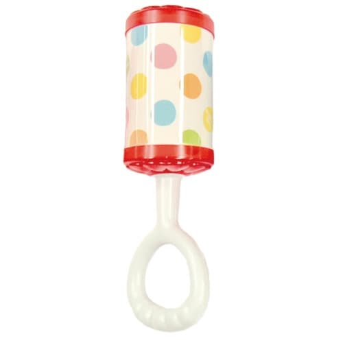 ガラガラ ベビーチャイム おもちゃ ドットレッド