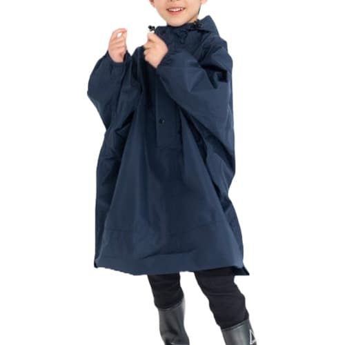 雨具 キッズ ドルマンポンチョ M ネイビー