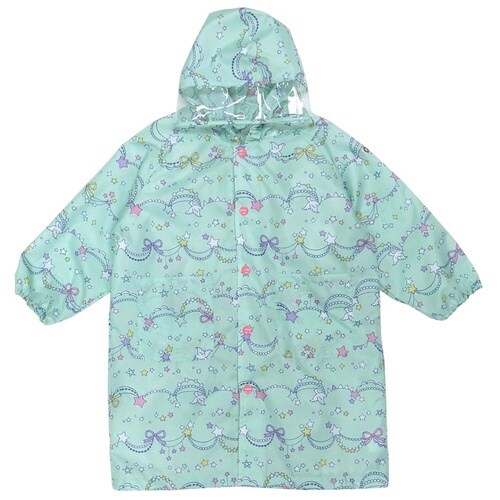 レインコート キラキラガーランド キッズ グリーン