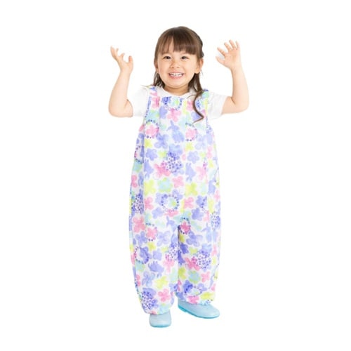 雨具 上下 キッズ 水彩プレイウェア ブルー