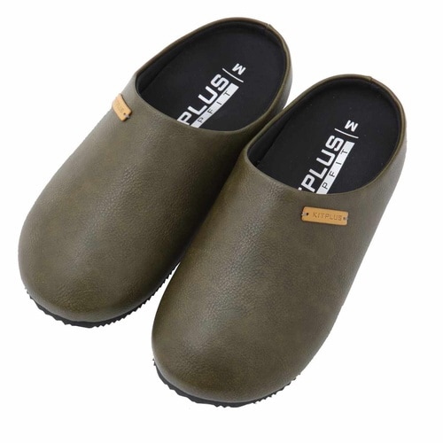 スリッパ KITPLUS 前閉じオリーブ M