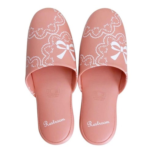 トイレスリッパ 拭けるスリッパ リボン ピンク