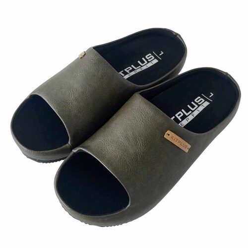 スリッパ KITPLUS 前開きオリーブ L