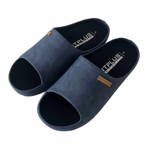 スリッパ KITPLUS 前開きネイビー L