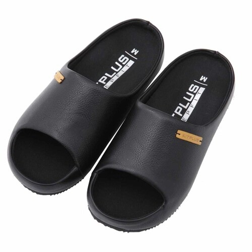 スリッパ KITPLUS 前開きブラック M