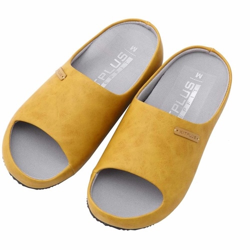 スリッパ KITPLUS 前開きマスタード M