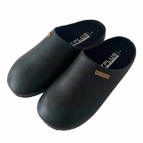 スリッパ KITPLUS 前閉じダークグリーン L