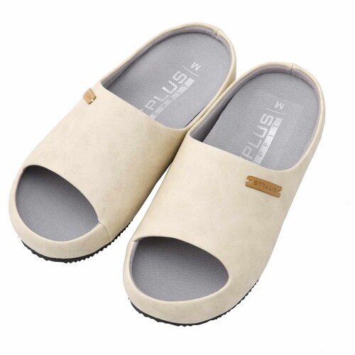 スリッパ KITPLUS 前開きアイボリー M