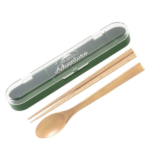 コンビセット スプーン 箸 18cm グリーン