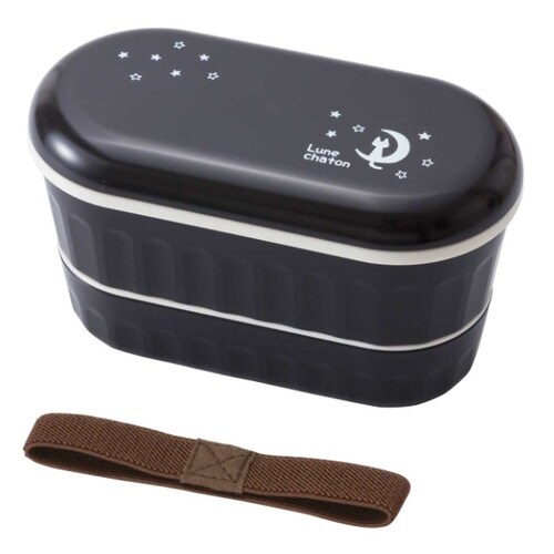 お弁当箱 2段 640ml ランチボックス 黒