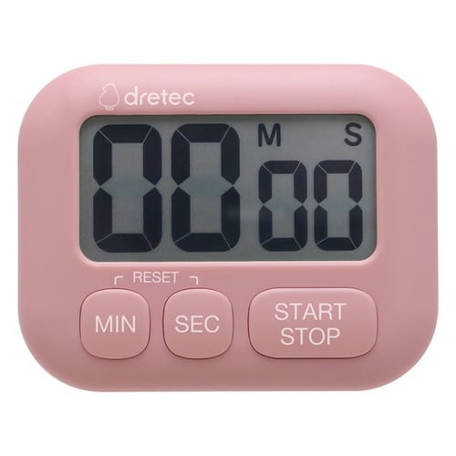 キッチンタイマー ポポラ 壁掛け 置き型 ピンク