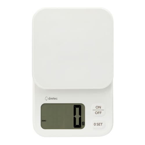 デジタルスケール 2kg エクレ 計量器 ホワイト