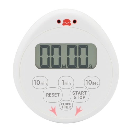 キッチンタイマー 文鳥 防水 ホワイト