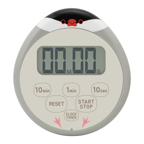 キッチンタイマー 文鳥 防水 グレー