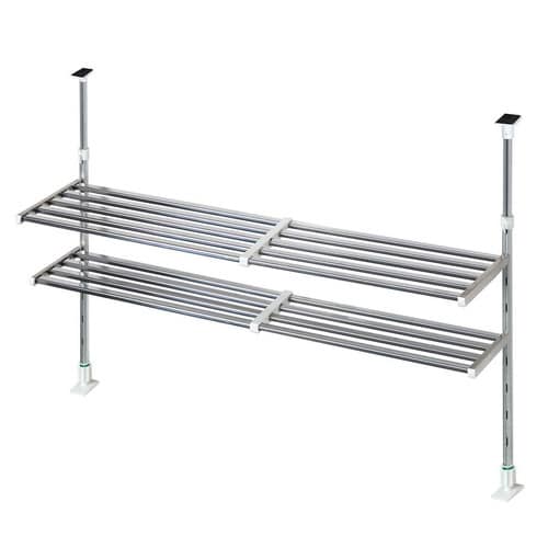 収納ラック 伸縮 つっぱり棚 2段