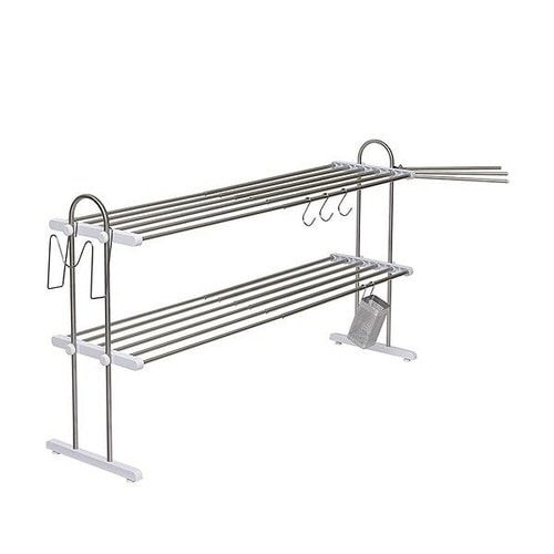 水切りラック 2段 伸縮式 幅52から91cm