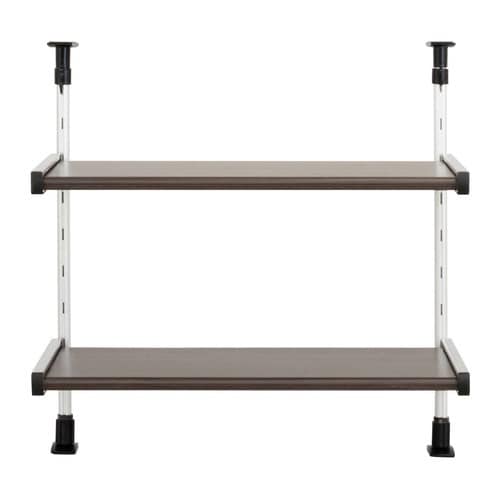 つっぱり棚 2段 幅55cm モクメタル