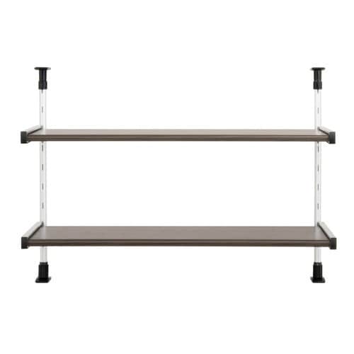 つっぱり棚 2段 幅75cm モクメタル