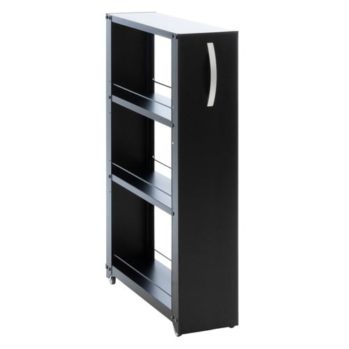 キッチンストッカー トールワゴン ブラック