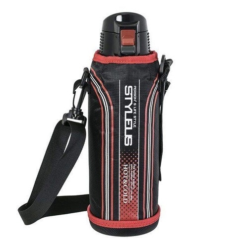 水筒 1L ステンレス 直飲み 保温 保冷 レッド