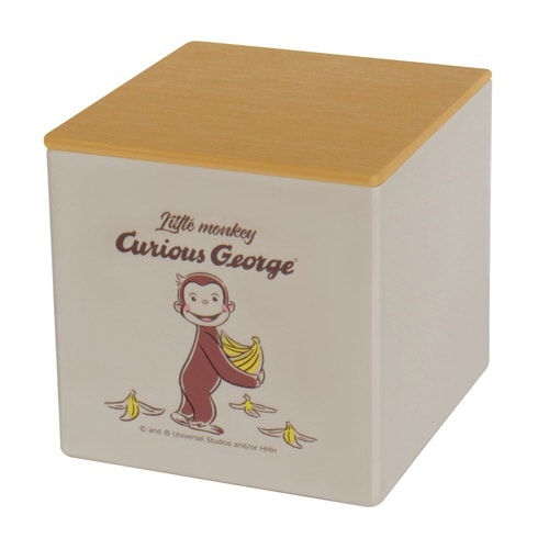 箱型ティッシュケース おさるのジョージ フタ付